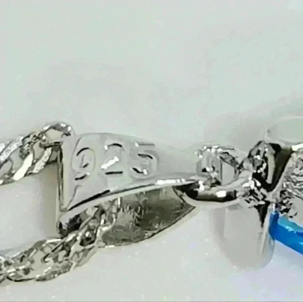 NWOT Stamped 925 Sterling Silver Austrian Crystal CZ Butterfly Jewelry S… - Picture 7 of 10